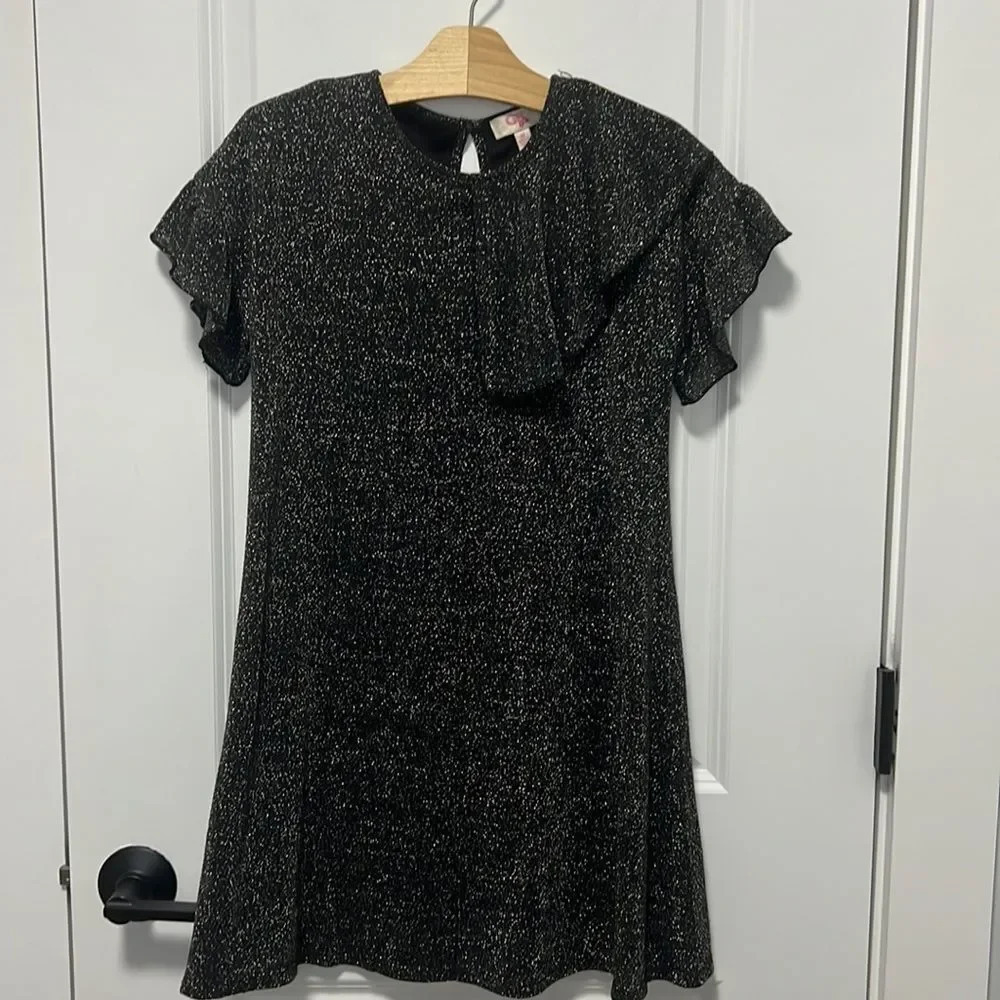 Gianni Bini girls | Girls Kids Black Sparkly Dress Short Sleeves size Medium